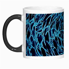 Neon Abstract Surface Texture Blue Morph Mugs by HermanTelo