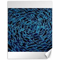 Neon Abstract Surface Texture Blue Canvas 12  X 16 