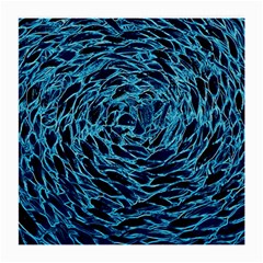 Neon Abstract Surface Texture Blue Medium Glasses Cloth (2 Sides)