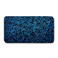 Neon Abstract Surface Texture Blue Medium Bar Mats