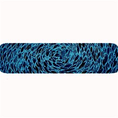 Neon Abstract Surface Texture Blue Large Bar Mats by HermanTelo