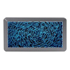 Neon Abstract Surface Texture Blue Memory Card Reader (mini)