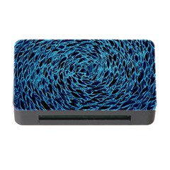 Neon Abstract Surface Texture Blue Memory Card Reader With Cf by HermanTelo