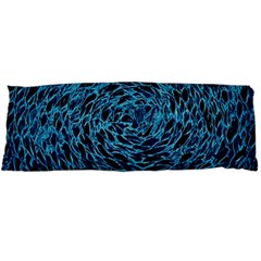 Neon Abstract Surface Texture Blue Body Pillow Case Dakimakura (two Sides) by HermanTelo