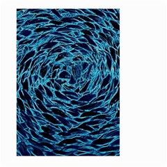 Neon Abstract Surface Texture Blue Large Garden Flag (two Sides)