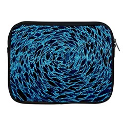 Neon Abstract Surface Texture Blue Apple Ipad 2/3/4 Zipper Cases