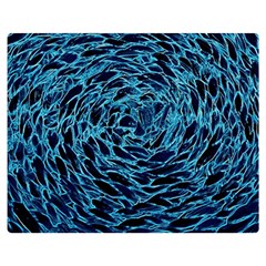 Neon Abstract Surface Texture Blue Double Sided Flano Blanket (medium) 