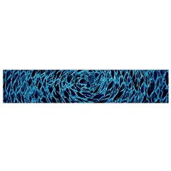 Neon Abstract Surface Texture Blue Small Flano Scarf