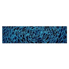 Neon Abstract Surface Texture Blue Satin Scarf (oblong) by HermanTelo