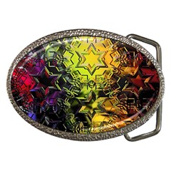 Background Star Abstract Colorful Belt Buckles