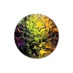 Background Star Abstract Colorful Magnet 3  (Round) Front