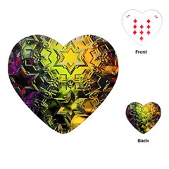 Background Star Abstract Colorful Playing Cards Single Design (heart)