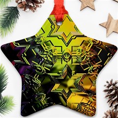 Background Star Abstract Colorful Star Ornament (two Sides) by HermanTelo