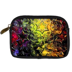 Background Star Abstract Colorful Digital Camera Leather Case