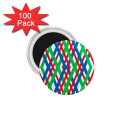 Geometric Line Rainbow 1 75  Magnets (100 Pack)  by HermanTelo