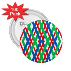 Geometric Line Rainbow 2 25  Buttons (100 Pack) 