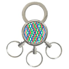 Geometric Line Rainbow 3-ring Key Chain by HermanTelo