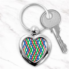 Geometric Line Rainbow Key Chain (heart) by HermanTelo