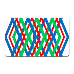 Geometric Line Rainbow Magnet (rectangular) by HermanTelo