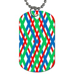 Geometric Line Rainbow Dog Tag (two Sides)