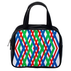 Geometric Line Rainbow Classic Handbag (one Side)