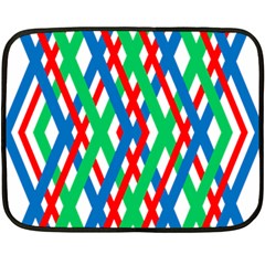 Geometric Line Rainbow Double Sided Fleece Blanket (mini) 