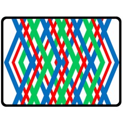 Geometric Line Rainbow Fleece Blanket (large) 