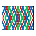 Geometric Line Rainbow Fleece Blanket (Small) 50 x40  Blanket Front