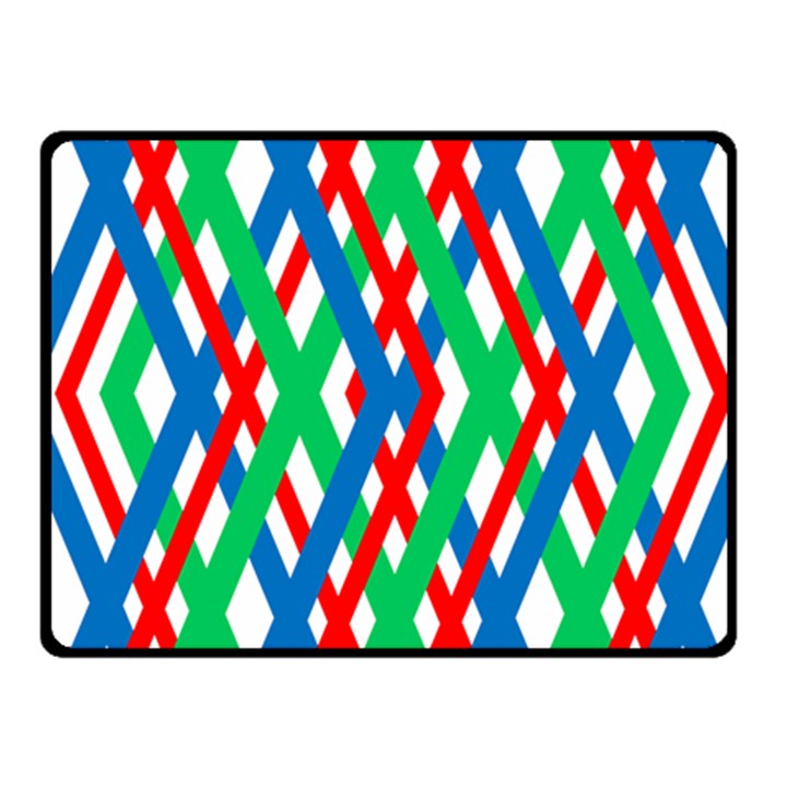 Geometric Line Rainbow Fleece Blanket (Small)