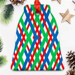 Geometric Line Rainbow Bell Ornament (two Sides)