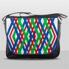 Geometric Line Rainbow Messenger Bag