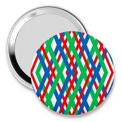 Geometric Line Rainbow 3  Handbag Mirrors