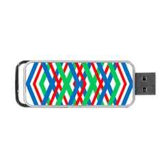 Geometric Line Rainbow Portable Usb Flash (two Sides)