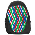 Geometric Line Rainbow Backpack Bag Front