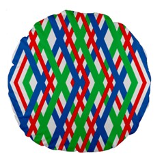 Geometric Line Rainbow Large 18  Premium Round Cushions