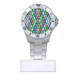 Geometric Line Rainbow Plastic Nurses Watch