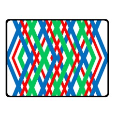 Geometric Line Rainbow Double Sided Fleece Blanket (small) 