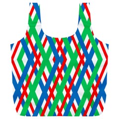 Geometric Line Rainbow Full Print Recycle Bag (xl) by HermanTelo