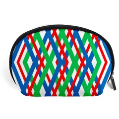 Geometric Line Rainbow Accessory Pouch (large) by HermanTelo