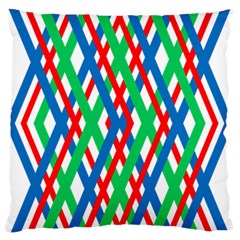 Geometric Line Rainbow Standard Flano Cushion Case (one Side)