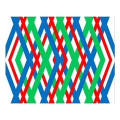 Geometric Line Rainbow Double Sided Flano Blanket (large) 