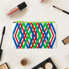 Geometric Line Rainbow Cosmetic Bag (xs)