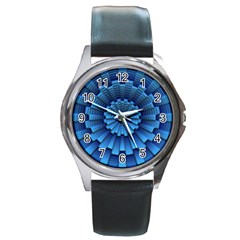 Mandala Background Texture Round Metal Watch by HermanTelo