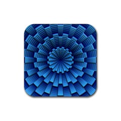 Mandala Background Texture Rubber Coaster (square)  by HermanTelo