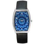 Mandala Background Texture Barrel Style Metal Watch Front