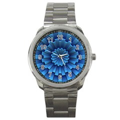 Mandala Background Texture Sport Metal Watch