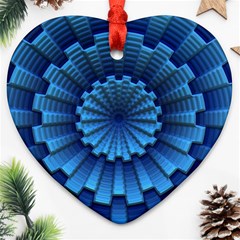 Mandala Background Texture Heart Ornament (two Sides)