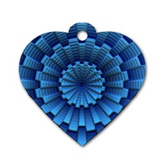 Mandala Background Texture Dog Tag Heart (two Sides) by HermanTelo