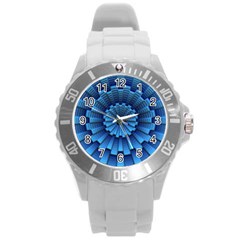 Mandala Background Texture Round Plastic Sport Watch (l)