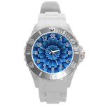 Mandala Background Texture Round Plastic Sport Watch (L) Front